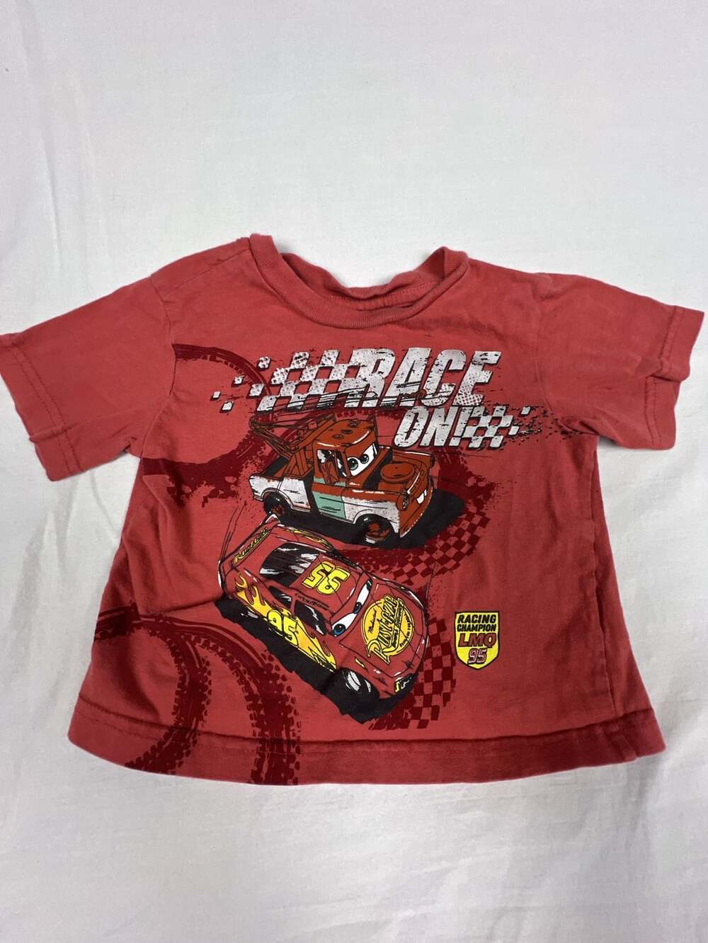 Disney Pixar Cars Lightning McQueen Size 18M Red Tee
